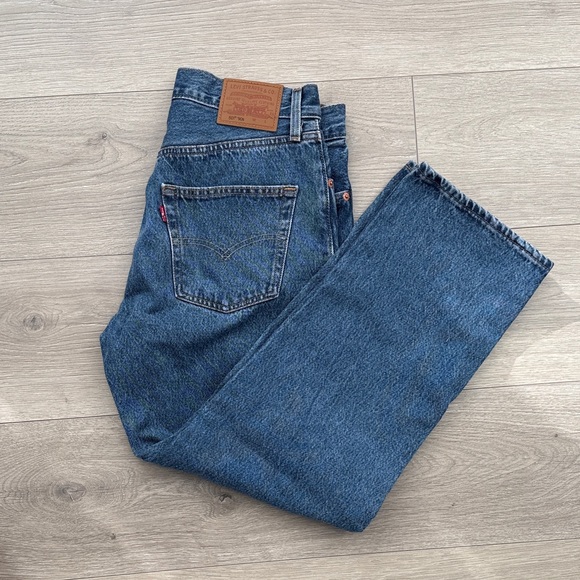 Levi's Blue Straight Leg Women's Jeans 501 - Picture 6 of 6